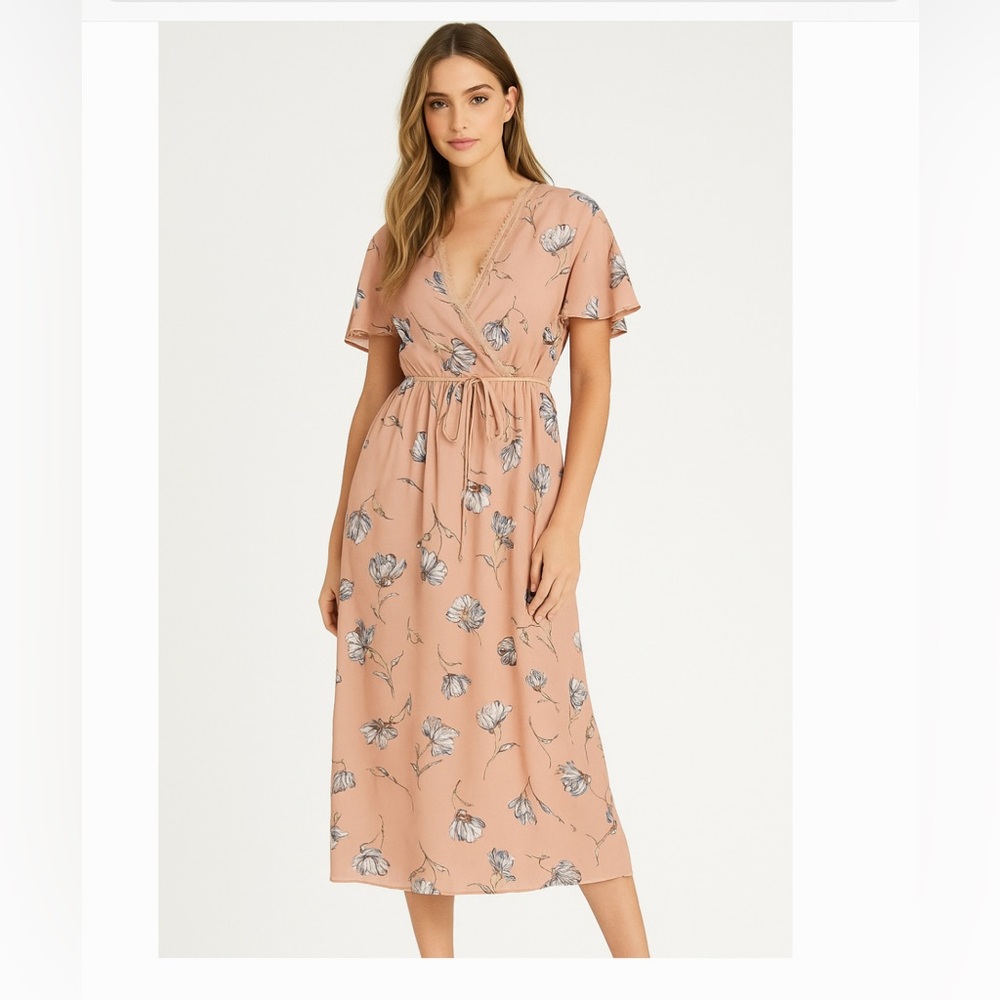 Flutter Sleeve V-Neck Sundress